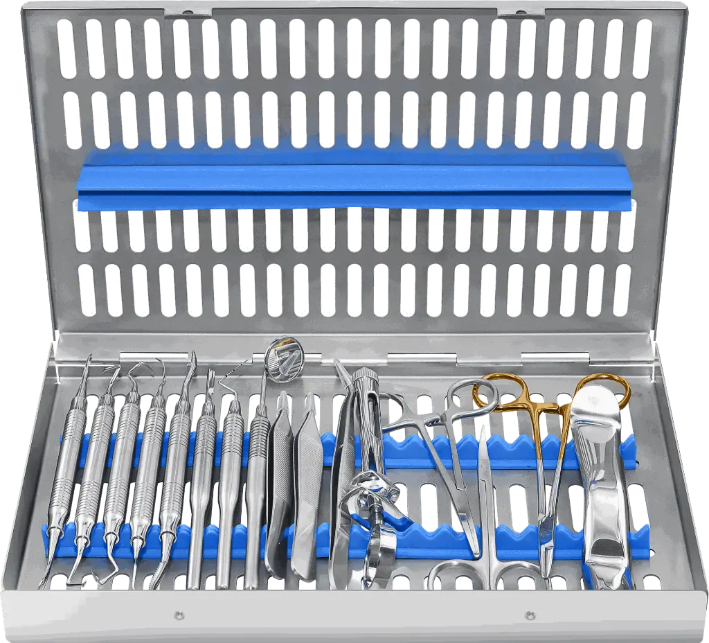 30.16-Dental Sterilizing Cassettes Large 20pcs Tray.webp