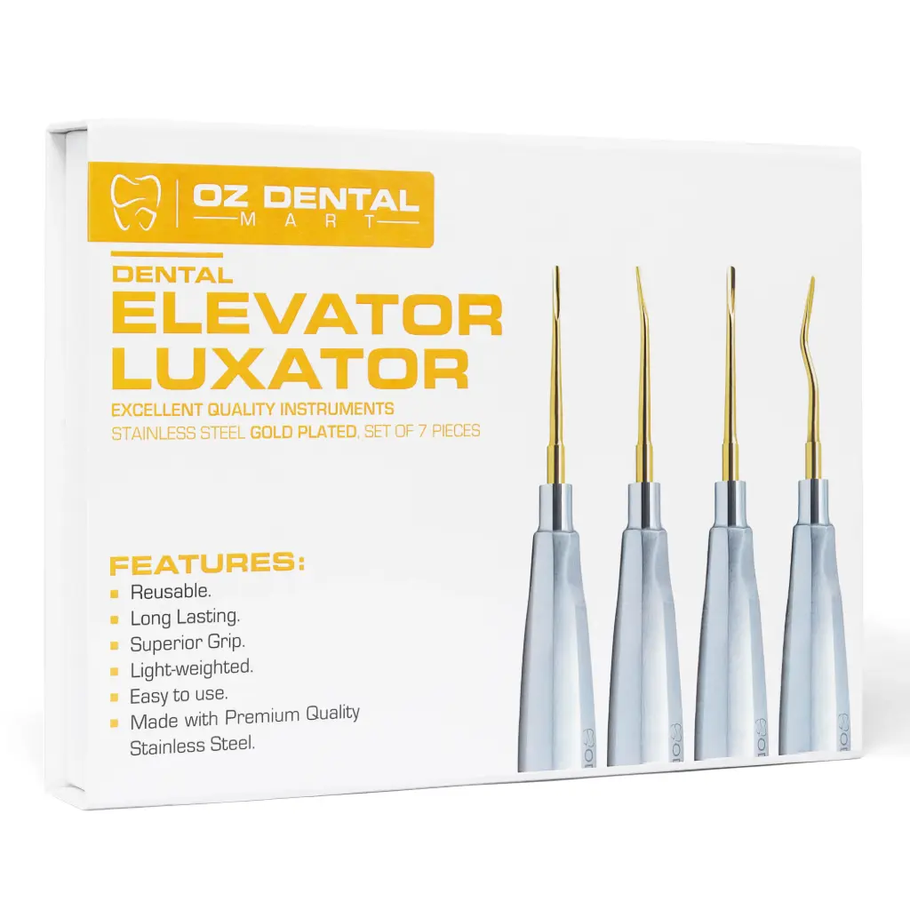 Root Elevator Luxating - Set - Gold plated - Adult (Set of 07)